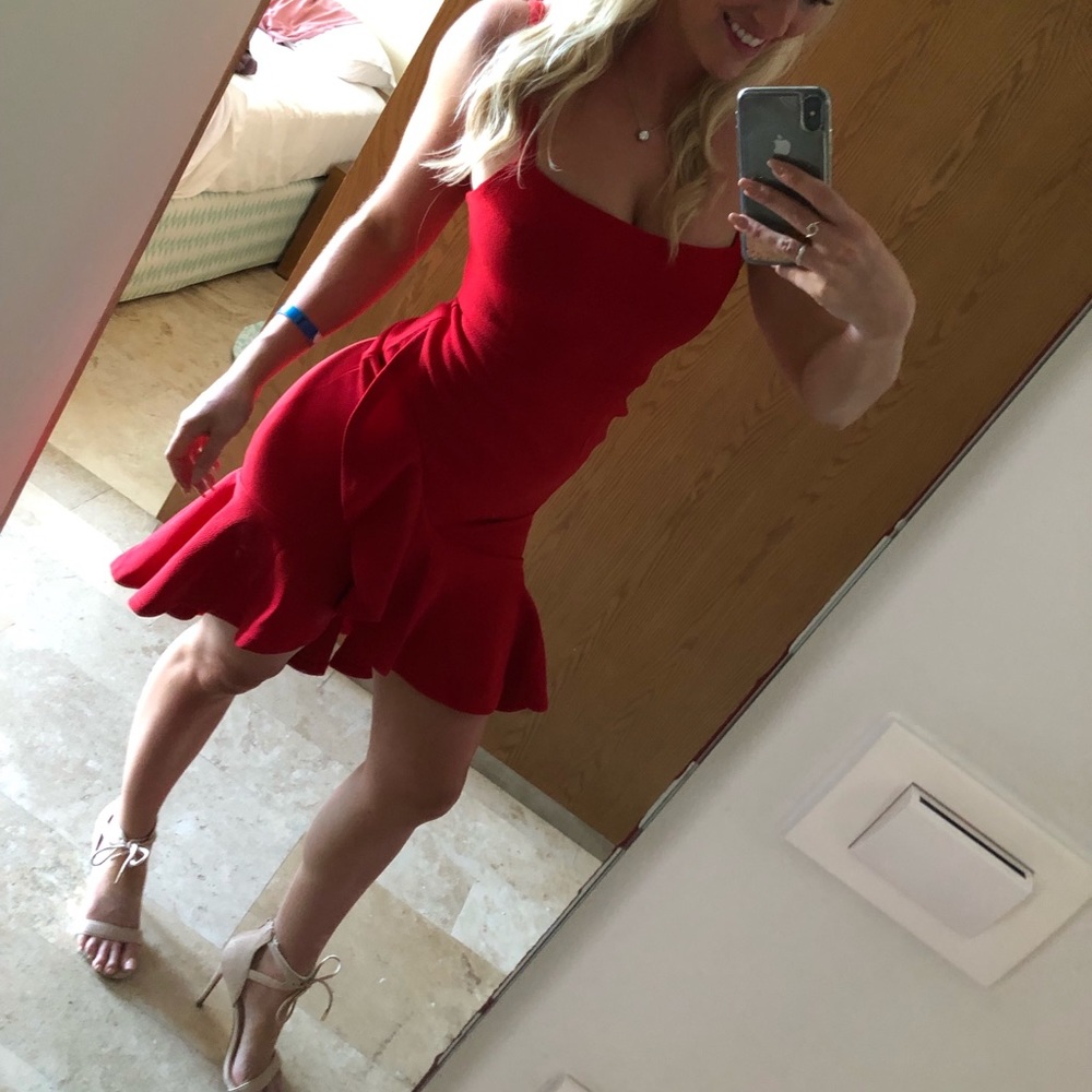 Hello Molly Red MIDI dress